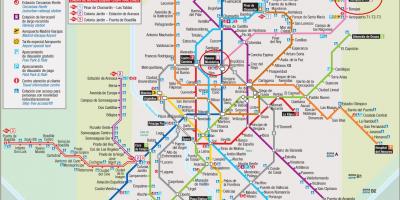 Madrid mapa del metro aeropuerto