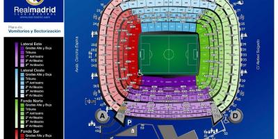 Mapa del estadio real Madrid