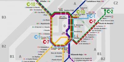 Mapa de Madrid estación de ferrocarril de atocha