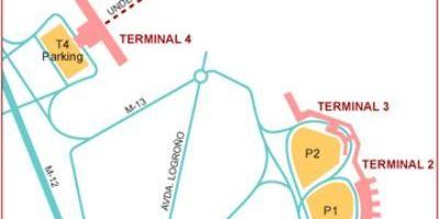 El aeropuerto de Madrid terminal mapa
