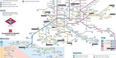 Madrid la estación de metro mapa