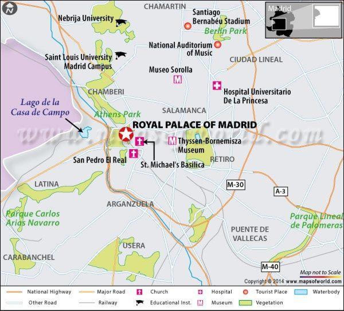 mapa de ubicación real Madrid