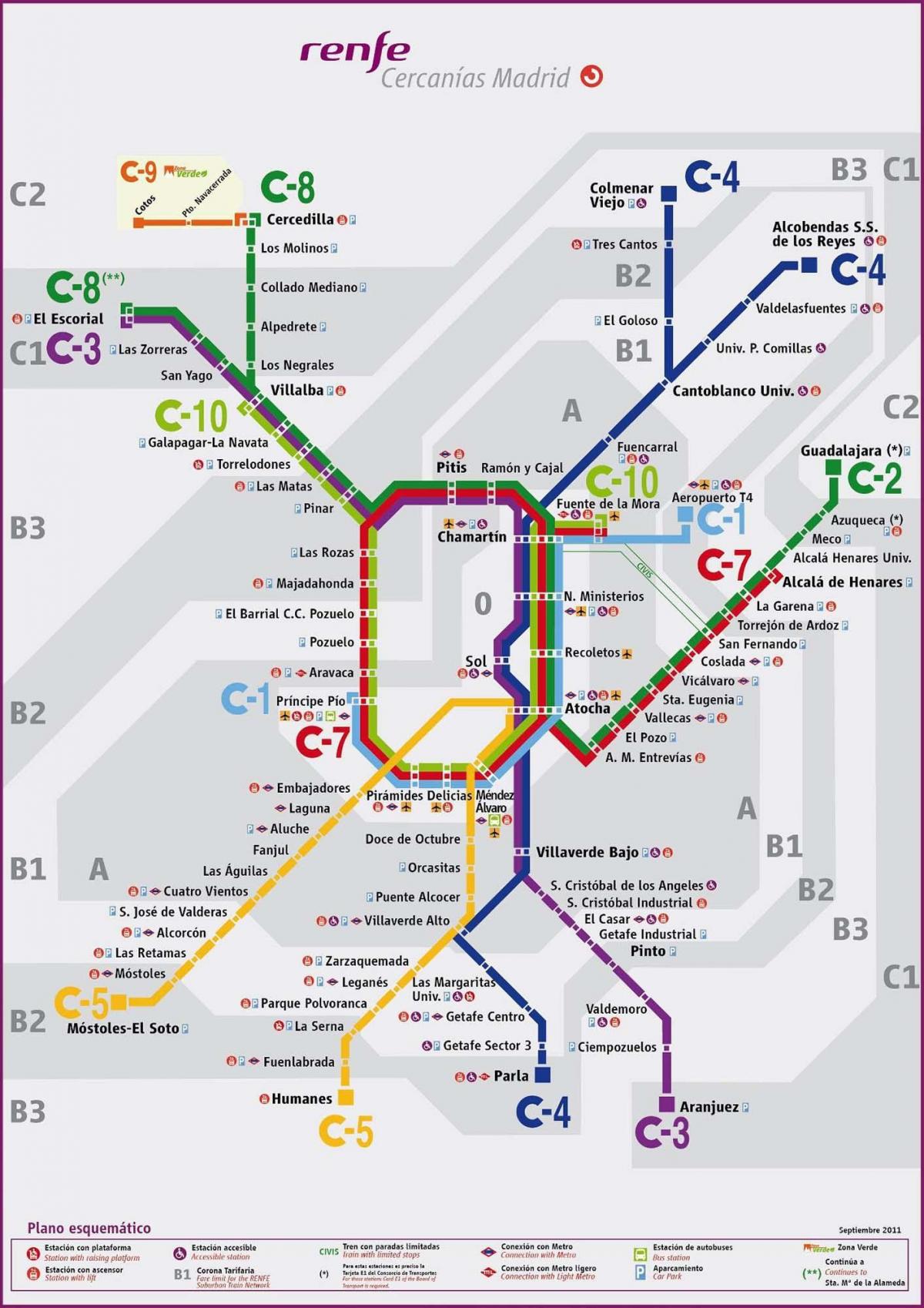 Madrid ferrocarril mapa