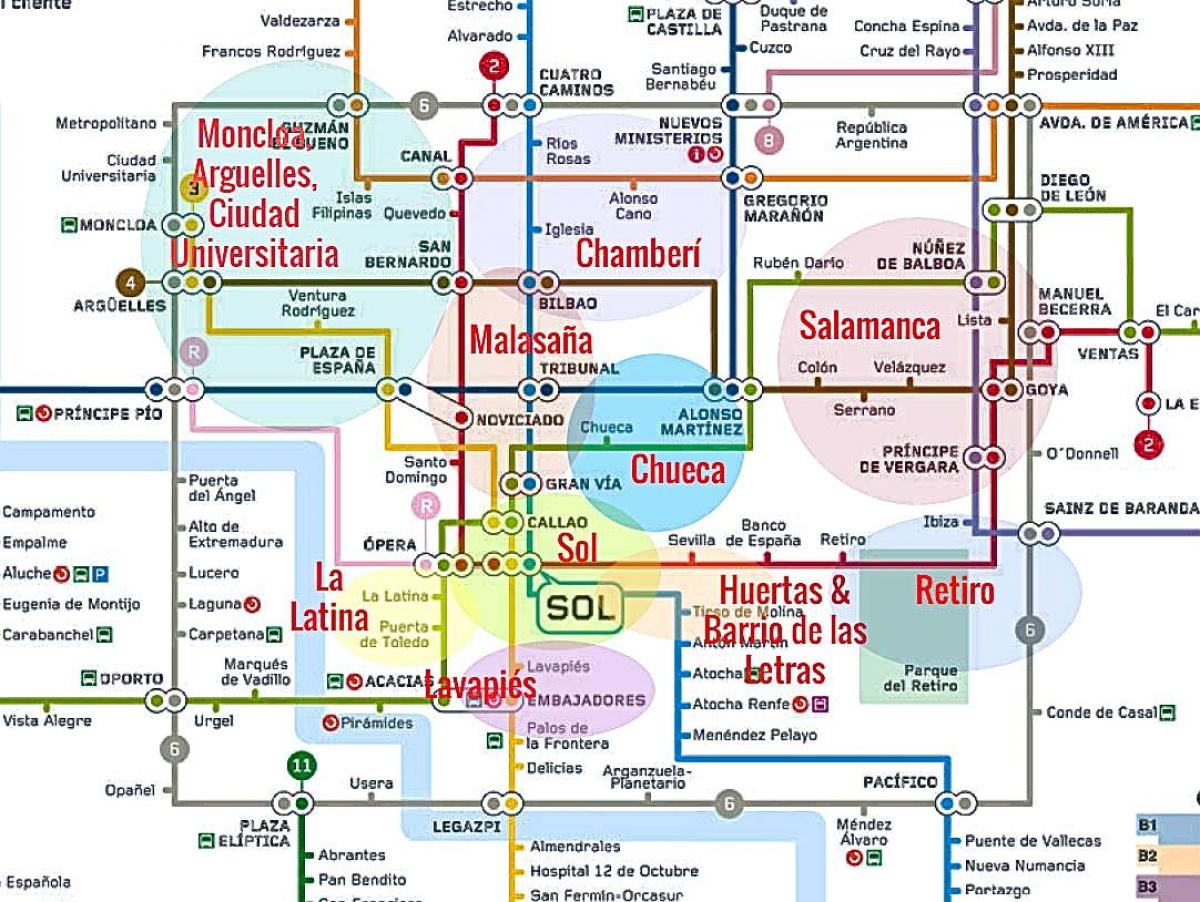 mapa de la latina de Madrid