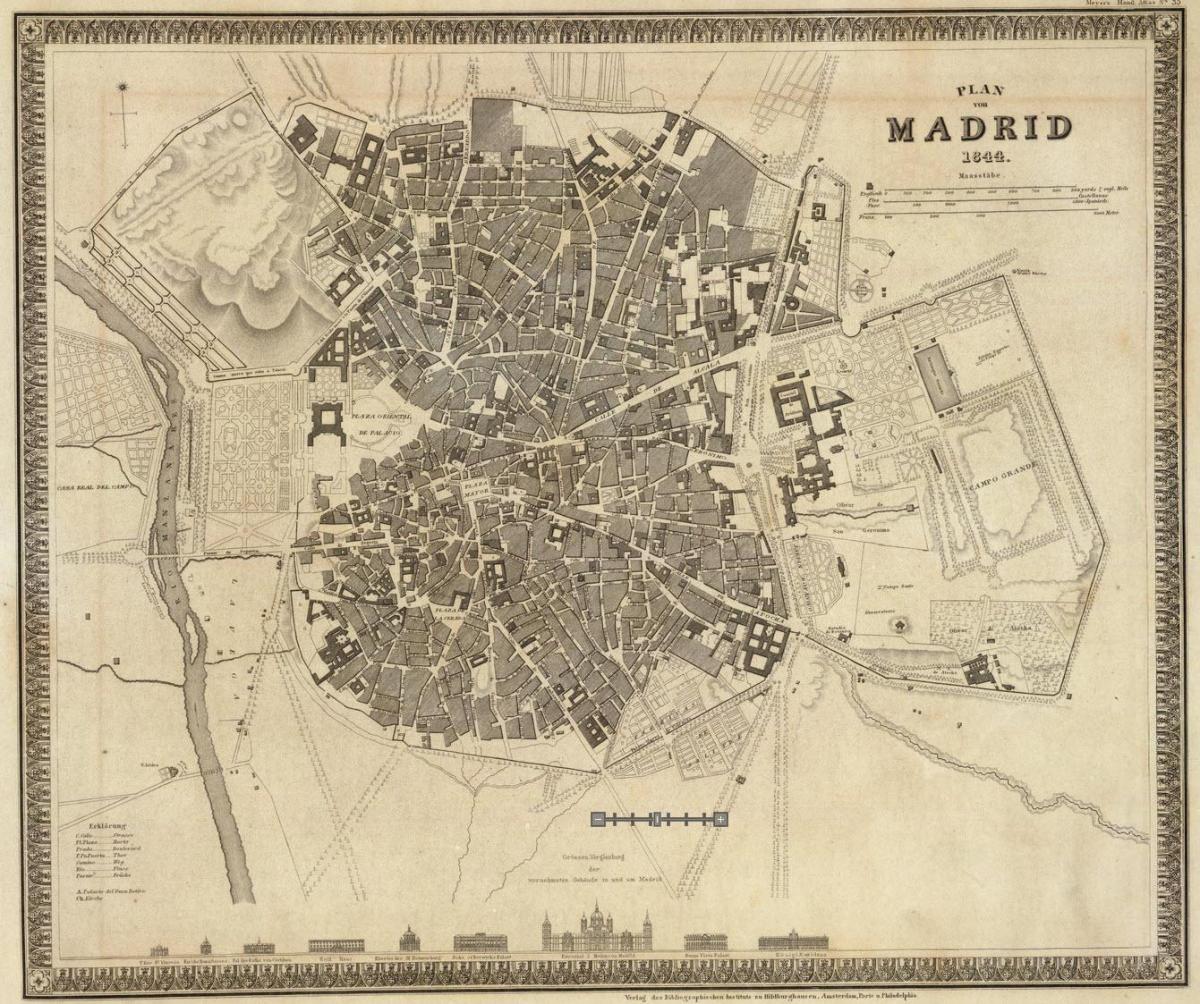 mapa de Madrid de la ciudad vieja