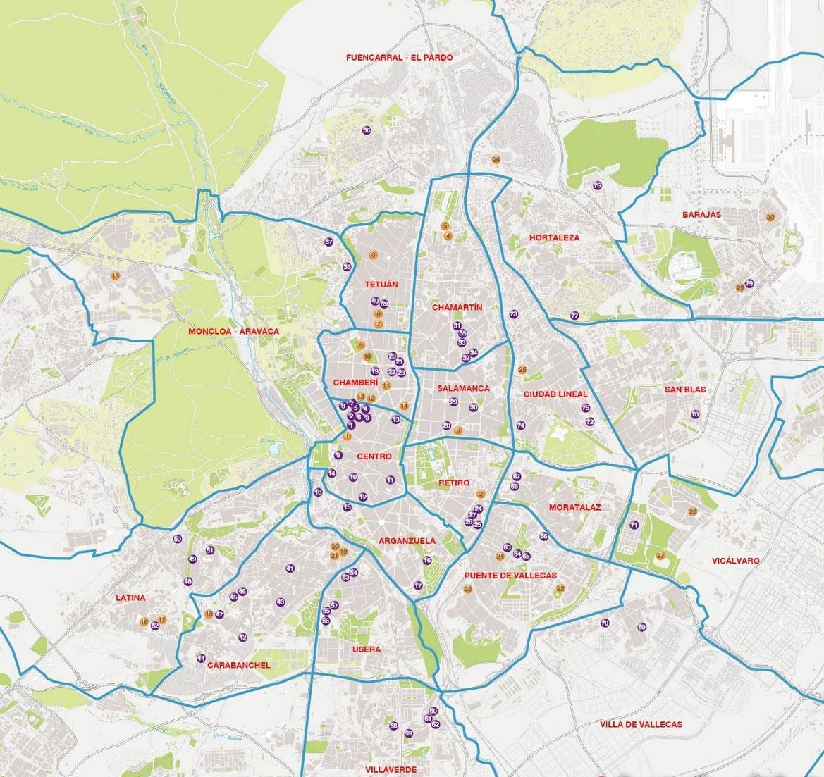 mapa de Madrid chamartin estación de tren