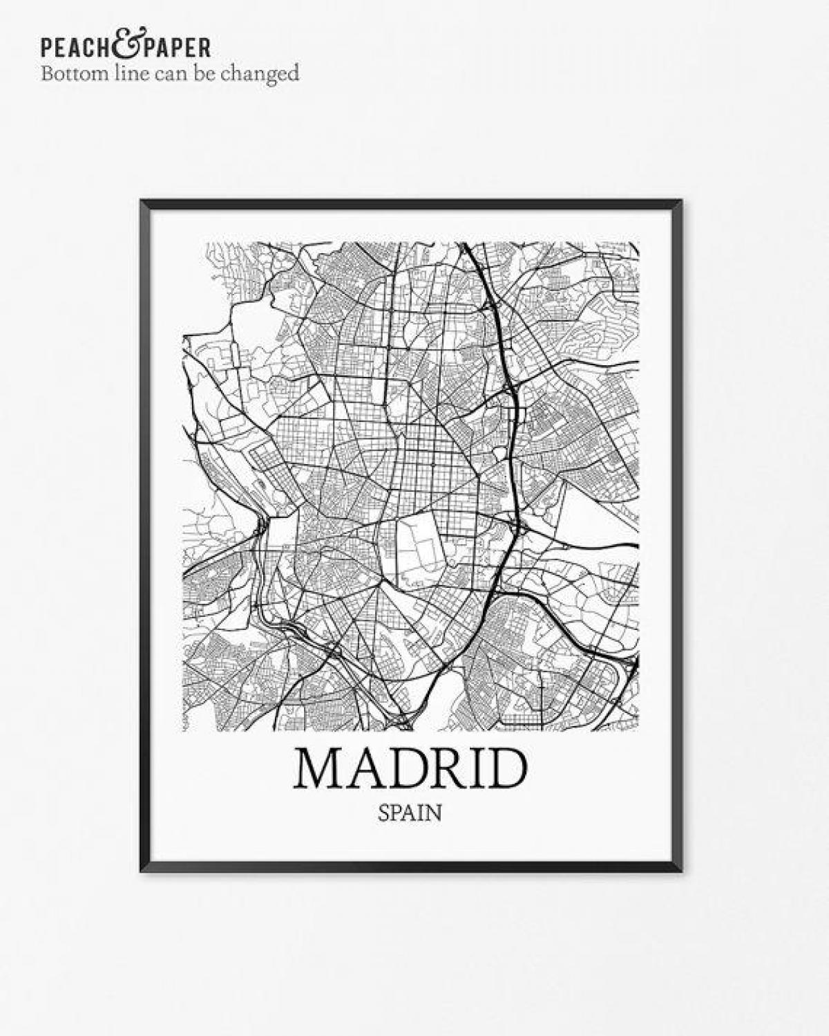 mapa de mapa de Madrid, cartel