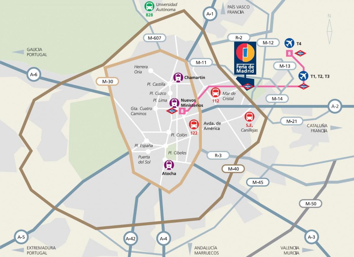 mapa de ifema de Madrid
