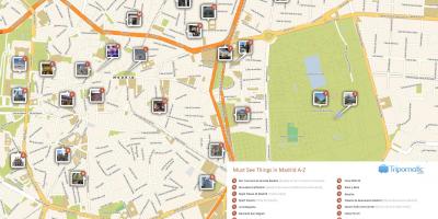 Madrid de las principales atracciones mapa