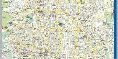 Mapa de calle de la ciudad de Madrid centro