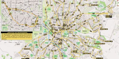 Mapa de autobuses Emt de Madrid