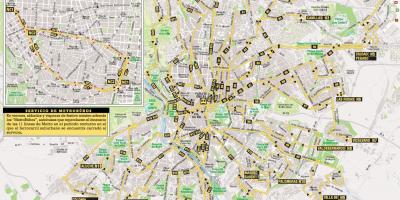Las rutas de autobuses de Madrid mapa