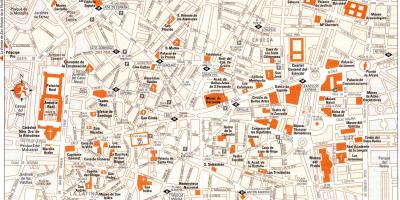 Mapa de calle de Madrid, España